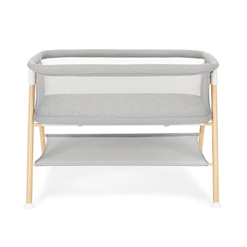 Newton Baby Essential Bassinet – Ultra-Breathable, Completely Washable, More Airflow for Safer, Cooler Sleep, Non-Toxic, Bedside Sleeper, Storage Shelf
