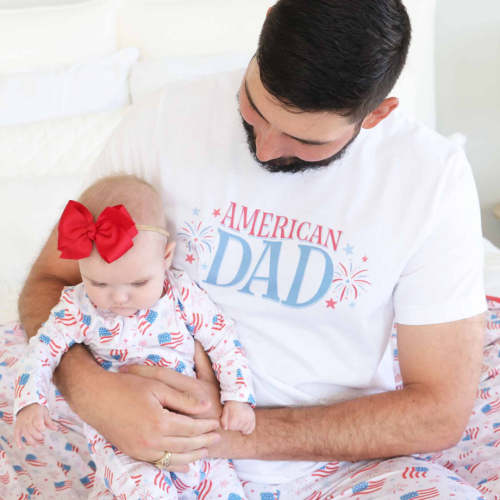 American Dad Fireworks Graphic Tee | White