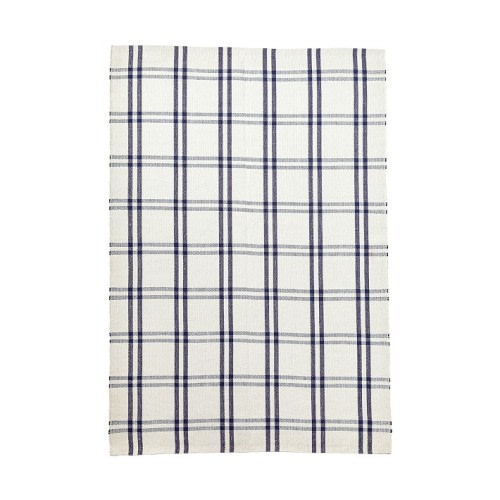 Woven Plaid Cotton Wool Blend Rug