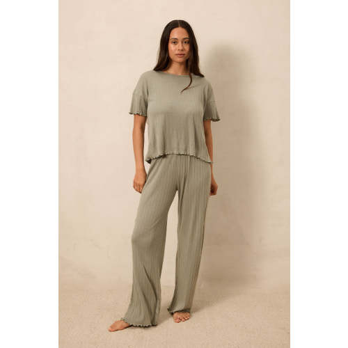 Mist Pointelle Short-Sleeve Women’s Sleep Set