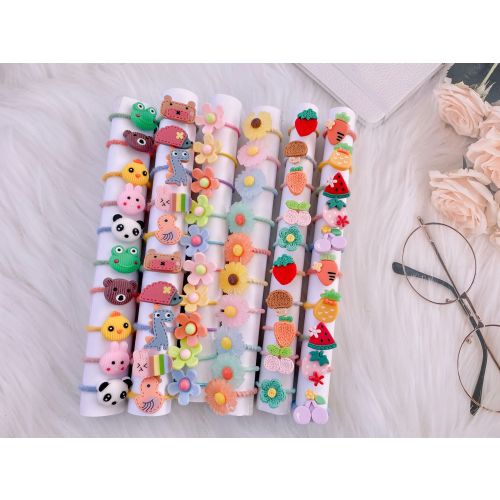 Set of 10 Soft Hair Ties| Small Hoop Ponytail Holders| Gentle Accessories for Babies and Toddlers| Christmas Gifts| Stocking Stuffers