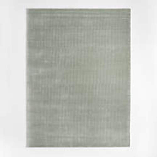 Solid Double Stripe Light Green Kids Performance Area Rug 5'x8'