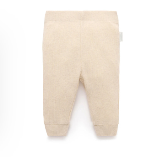 Beige Ribbed Leggings - Baby Leggings - Purebaby - Purebaby