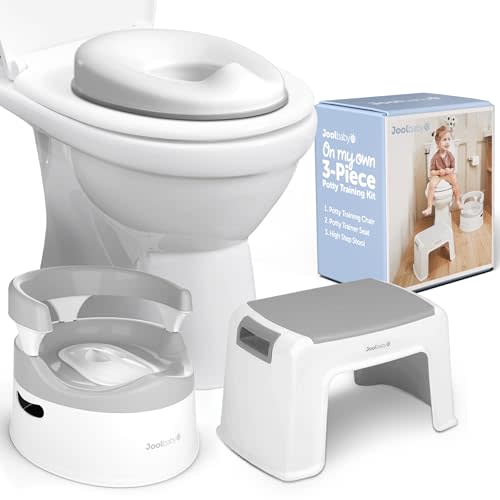 Jool Baby 3-Piece Potty Training Kit - Includes Toddler Potty Chair, Potty Seat for Toilet & Step Stool