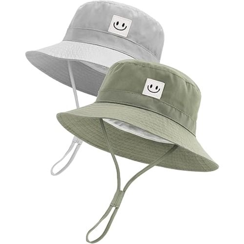 FURTALK Baby Sun Hat Smile Face Toddler Boys Girls Bucket Hat 0-5 Years Kids UPF 50+ Sun Protection Summer Hats