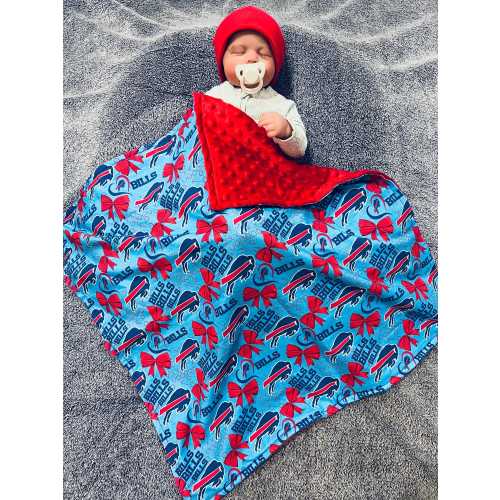 Buffalo Bills inspired Baby / Toddler Blanket / Sports Team Baby Blanket / Lovey