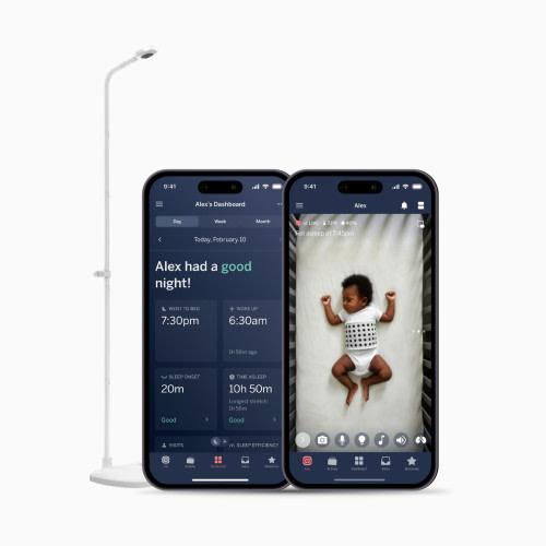 Pro Smart Baby Monitor and Floor Stand - White