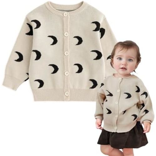 Simplee kids Baby Sweater Animal Leopard Printed Baby Cardigan for Autumn Fall