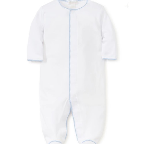 White/Blue New Premier Basics Footie