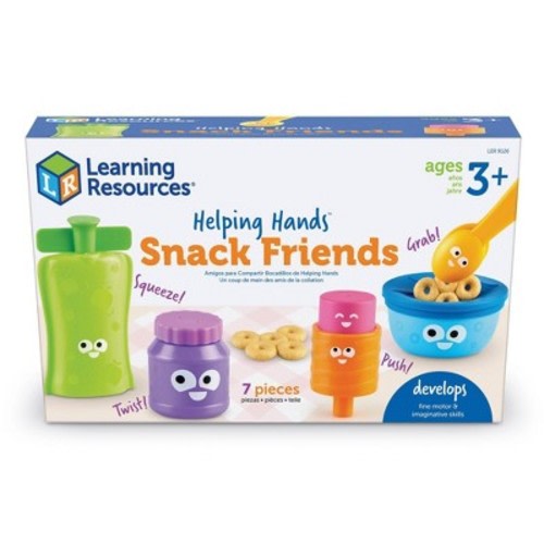Learning Resources Helping Hands Snack Friends: Fine Motor Skill Development, 7-Piece Baby Learning Toys, Plastic