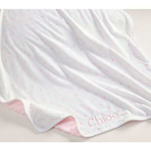 Dot & Stripe Chamois Baby Blanket