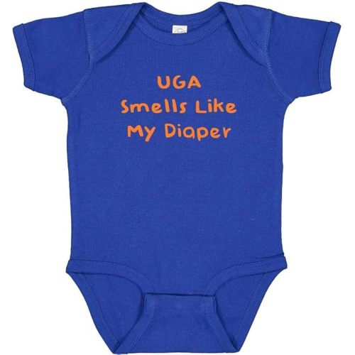 Florida Gators Baby Georgia Smells Like My Diaper Bodysuit - Royal