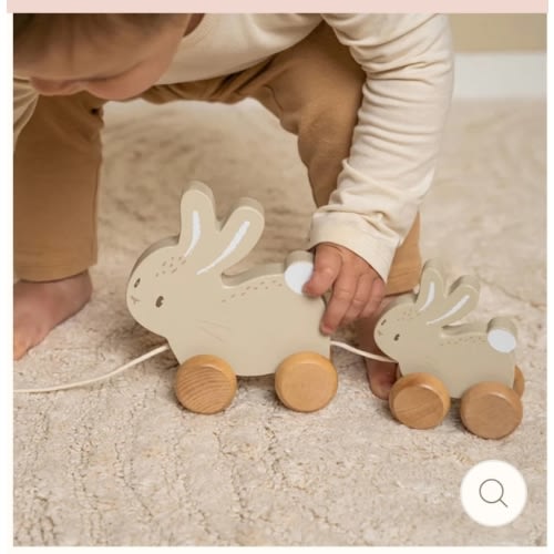 Little Dutch Pull Along Wooden Bunny Train
