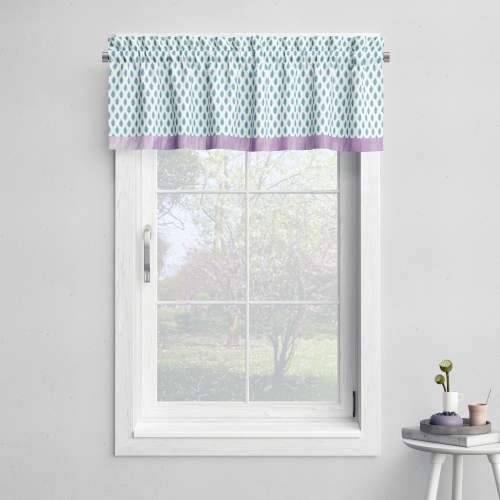 Paisley Isabella Purple/Aqua Window Valance