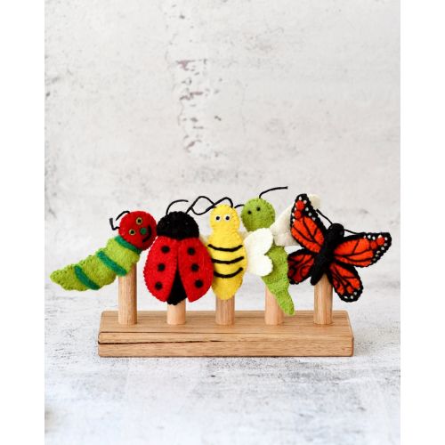 Bugs Finger Puppet Set | Insects and Colourful Bugs Finger Puppets | Bee, Ladybird, Caterpillar, Dragonfly, Butterfly Finger Puppets