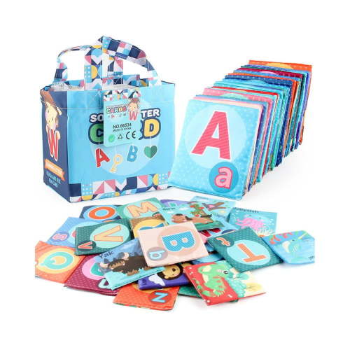 Soft Alphabet Cards,Soft Alphabet Cards Toys,Early Childhood Enlightenment Book,26Pcs Le Baby Alphabet ABC Cards Flash Early U8Q0