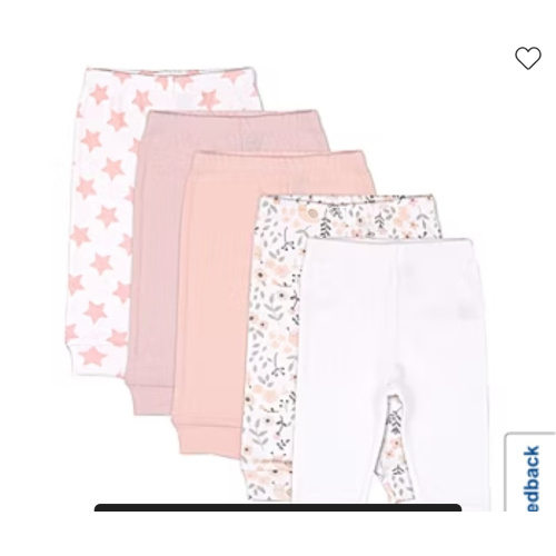 The Peanutshell Baby Girls Tapered Regular Fit Pull-On Pant, Color: Lt Pink - JCPenney