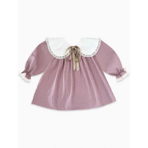 Marie Dress in Mauve Gingham