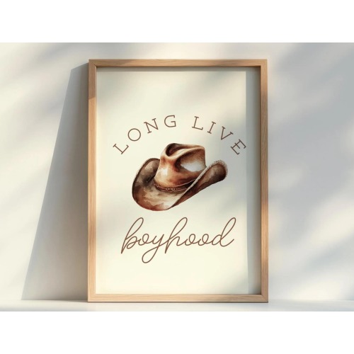 Long Live Boyhood Cowboy Print ∙ Western Nursery Decor ∙ 1333