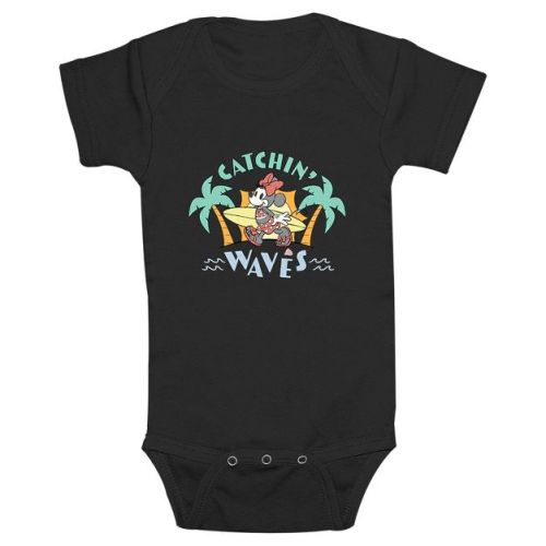 Infant's Minnie Mouse Catchin' Waves Bodysuit