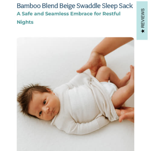 Bamboo Blend Beige Swaddle Sleep Sack – Swaddelini