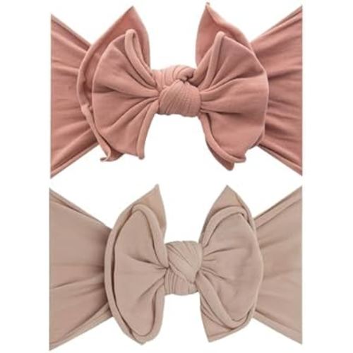 Baby Bling 2PK FAB-BOW-OUS®: putty + blush