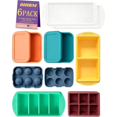 6 Pack Silicone Freezer Trays