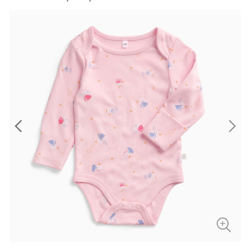 Enchanted Bunnies Long Sleeve Bodysuit Pink / Newborn