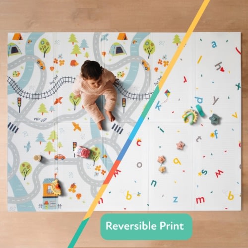 Reversible Floor Mat | Cars & Roads