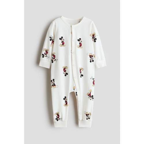 PRINTED COTTON PAJAMA JUMPSUIT
