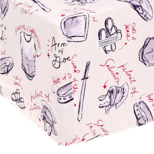 Armor of God Pink Bedsheet Bamboo