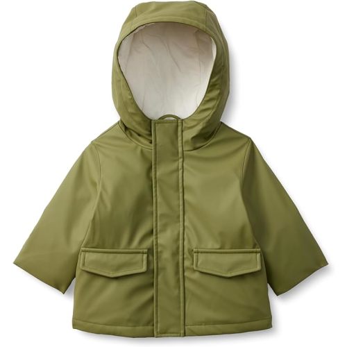Amazon Essentials x Sofia Grainge Toddler and Baby Boys' Water-Repellent Rain Jacket with Quilted Lining