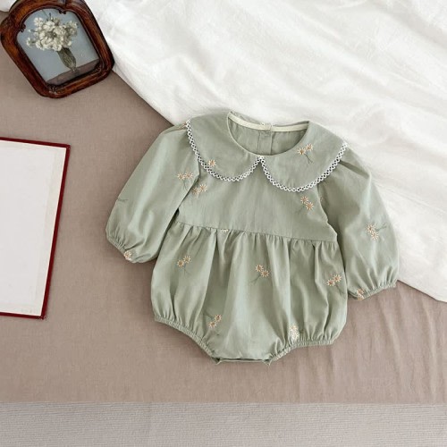Baby Daisy Emboidered Collar Bodysuit