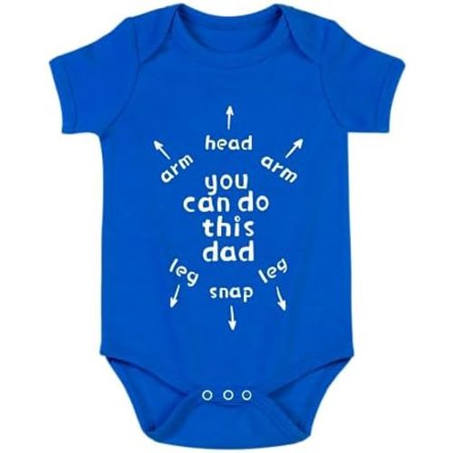 Cnins Funny Baby Bodysuit & Daddy Matching Cotton Outfit for Wild One 1st Birthday, Unisex Newborn Infant Clothes 0-24M