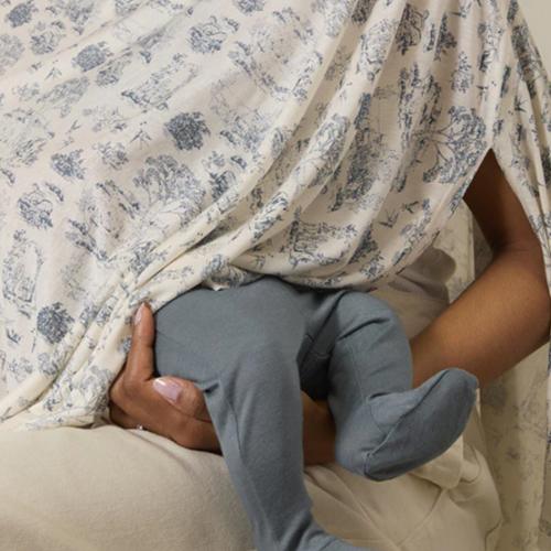 Bleu Toile Nursing Cover
