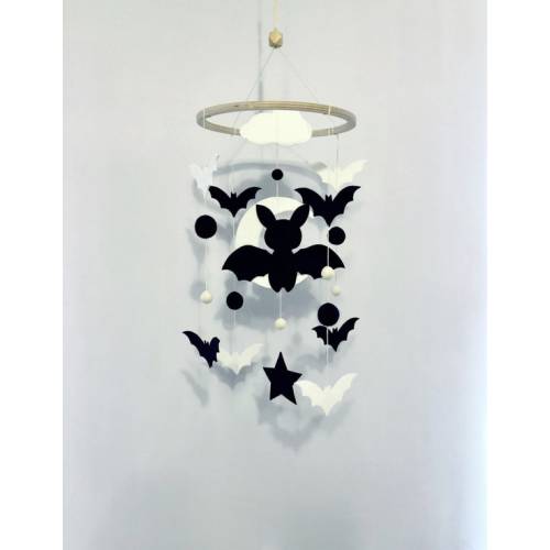 Bat Baby Mobile Bat Nursery Mobile Hanging Bat Halloween - Etsy