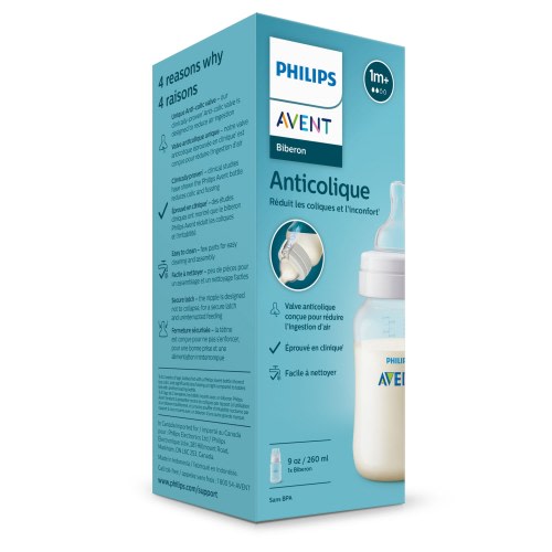 Philips Avent SCY103/01 Anti-Colic Baby Bottle, 9-oz