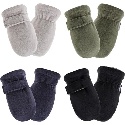 No Scratch Baby Mittens Toddler Infant Fleece Lined Gloves Winter Warm Mitten for Baby Boys Girls