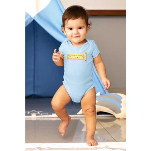 My parents are starting to feel exhausted baby bodysuit - funny pixel art infant onesie - cozy gamer outfit for baby shower or newborns