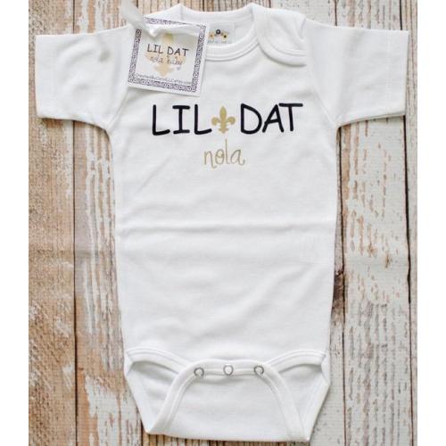 Lil Dat Black and Gold NOLA Baby: Onesie T-shirt Gown Bib or - Etsy