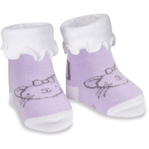 Pavilion Gift Company - Soft Lavender Kitty - 0-3 Months Socks - Socks