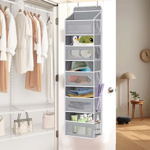 Rebrilliant 5-Shelf Over Door Hanging Organizer Fabric For Closet | Wayfair