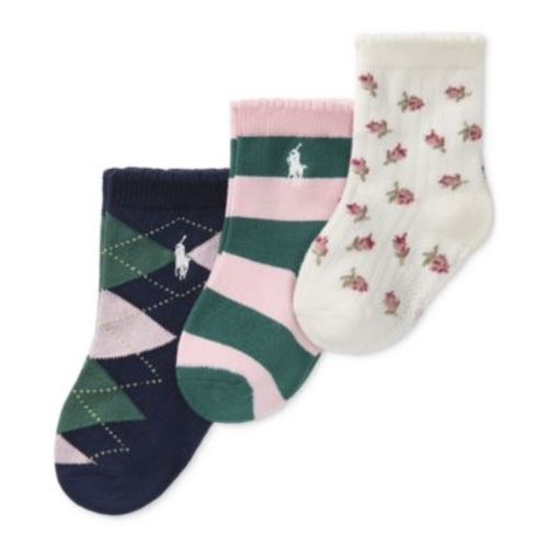Baby Girls 3-Pk. Preppy Socks
