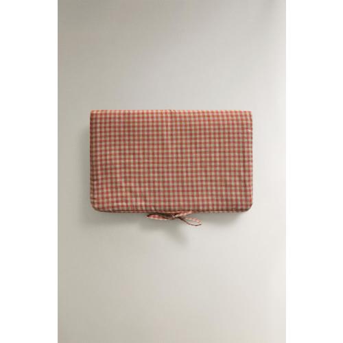 GINGHAM COTTON BABY WIPE HOLDER - Dark orange | ZARA United States