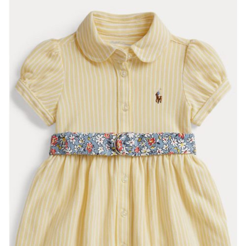 Belted Oxford Mesh Polo Dress & Bloomer