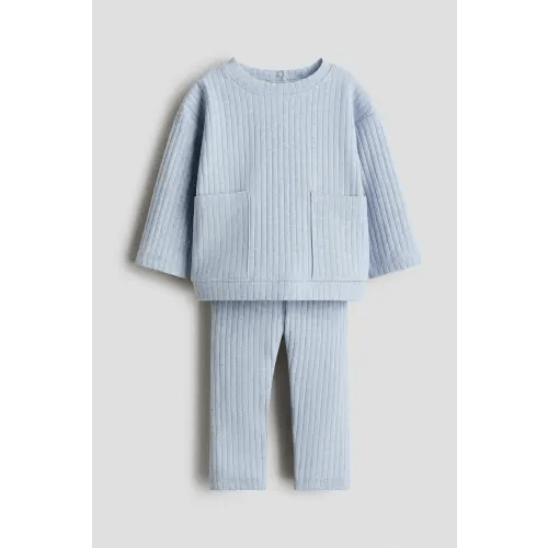 2-piece Ribbed Cotton Set, 6M
