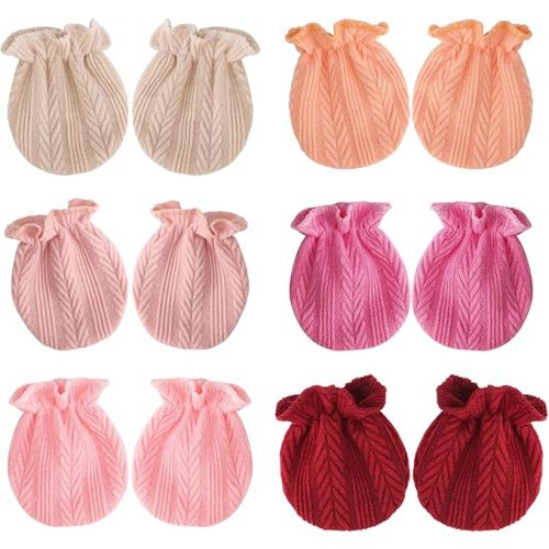 BQUBO Newborn Infant Toddler Mittens No Scratch Cotton Elastic Wrist Gloves Hypoallergenic for 0-6 Months Baby Boys Girls