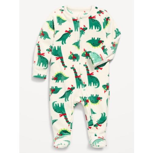 2-Way-Zip Sleep & Play Velour Footed One-Piece for Baby