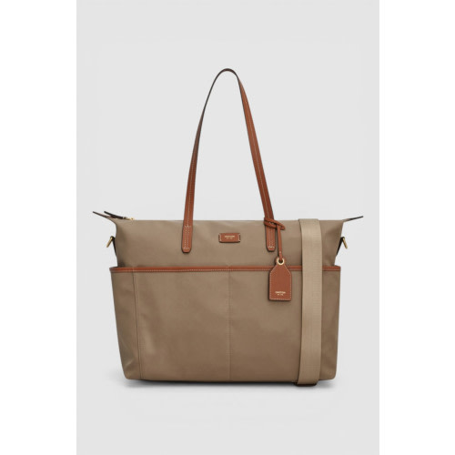 Lilly Nylon Baby Bag Mushroom/Cognac