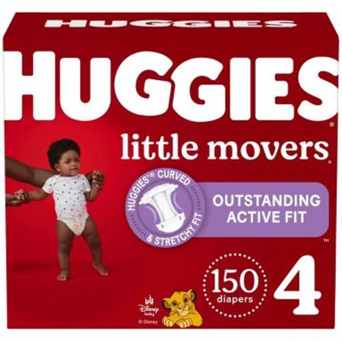 Huggies Little Movers Diapers - Size 4 - 150ct